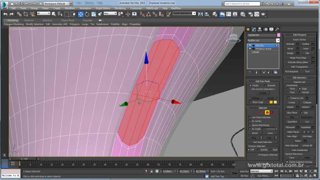 Tutorial 3ds Max - Modelar um dispenser moderno - Extração