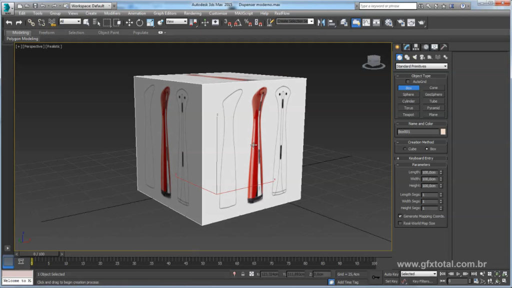 Tutorial 3ds Max - Modelar um dispenser moderno - Preparacao das referencias