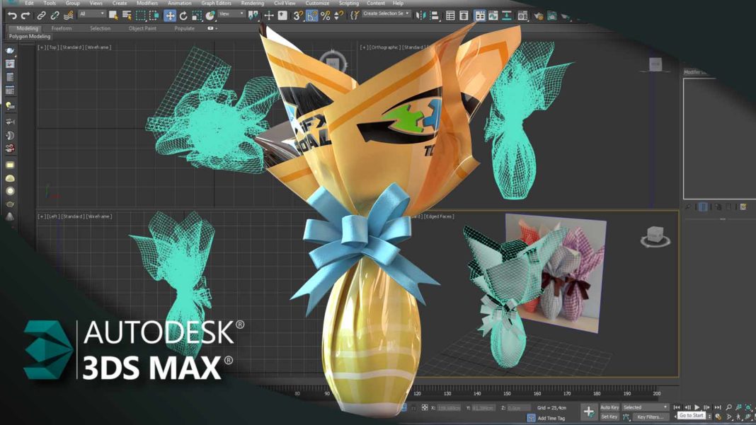 Modelagem 3D, Embalagem, Ovo de Pascoa, 3ds Max,