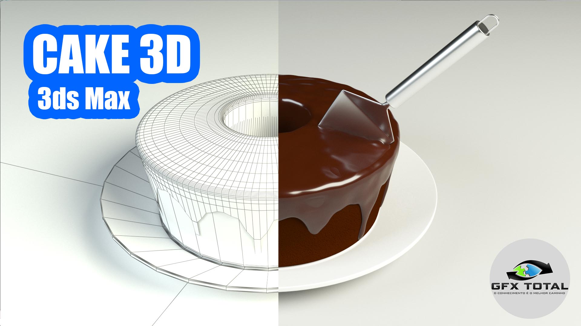 Como criar bolo de chocolate 3D no 3ds Max e V-Ray