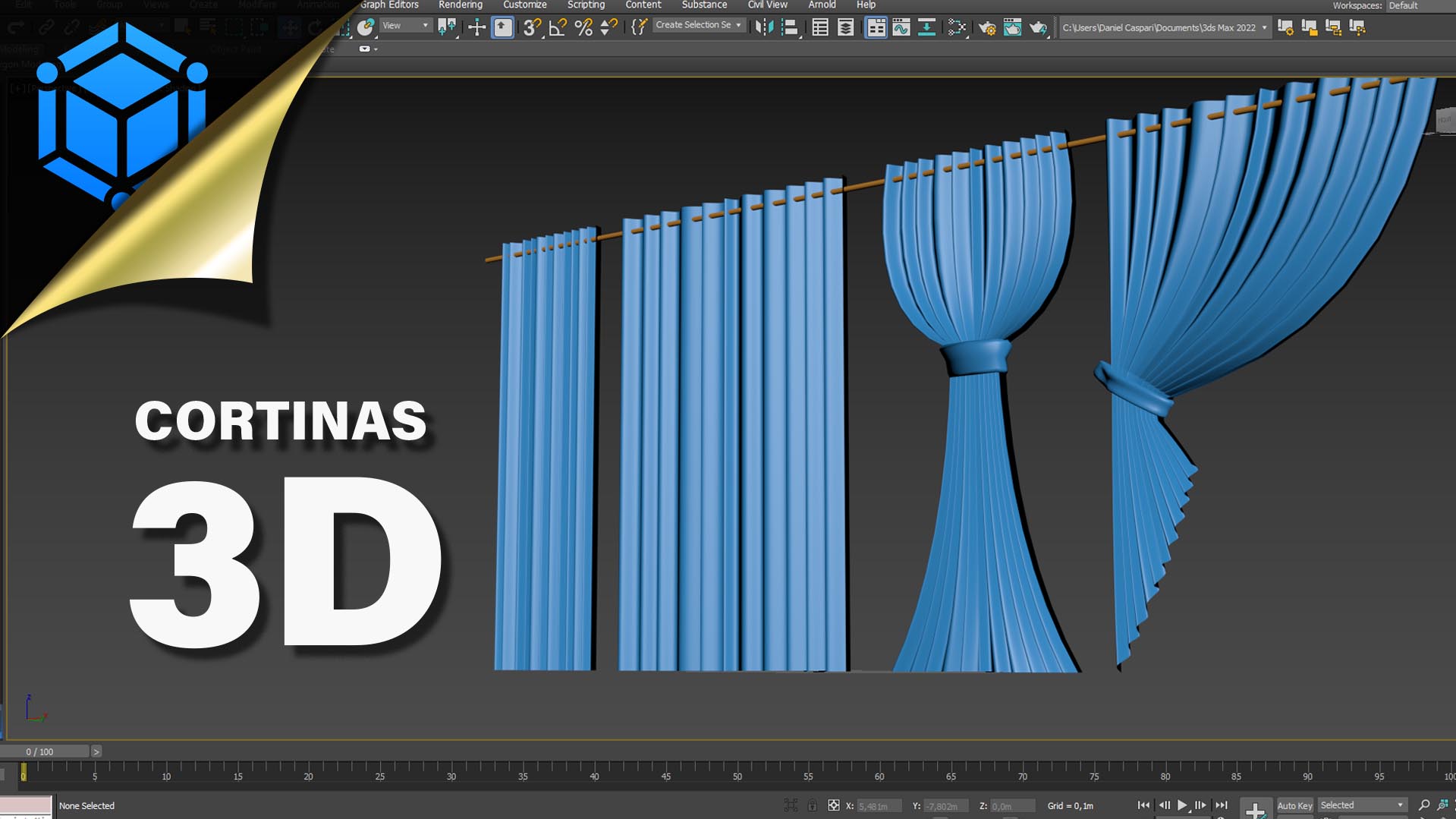 Tutorial Modelagem de Cortinas 3D